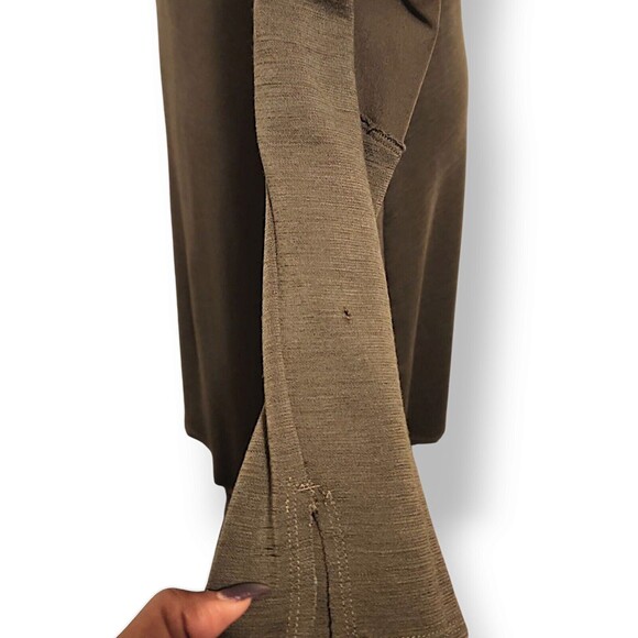 Nau Size L Womens Gray 100% Wool Long Sleeve Front Snap Sheath Dress *Flaw - Picture 4 of 9